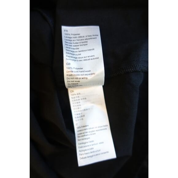 Manoush Dress Womens 8 Black Lace Polka Dot Maxi Long Sleeve Stretch Tulle Goth - Picture 11 of 12